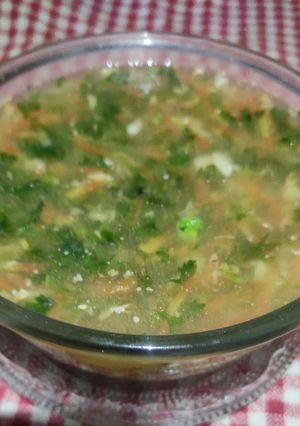 लेमन कोरिअन्डर सूप (Lemon Coriander Soup Recipe In Marathi) रेसिपी चे मुख्य फोटो