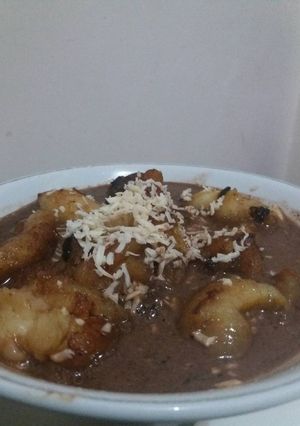 Foto resep Pisang goreng kuah milo