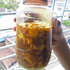 Mango pickle in 2 days A picture of Mango pickle in 2 days.