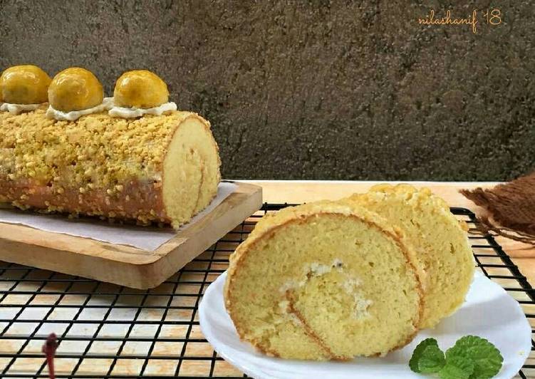 Resep Nastar crumble Roll cake #Pr_digulungjangandigiling yang Lezat