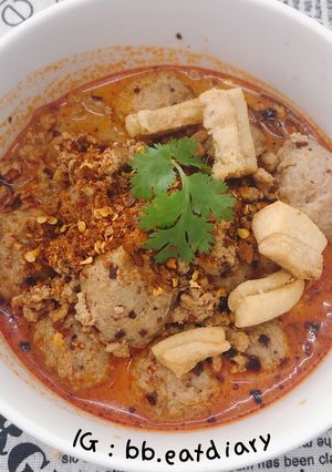 รูปของ ก๋วยเตี๋ยวต้มยำเส้นแก้ว คีโต