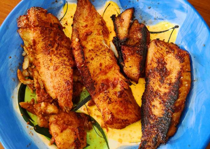 Fried Fish Tarakihi with Sweet &amp; Sour Dip. 🐟 🌶 🤗🌷