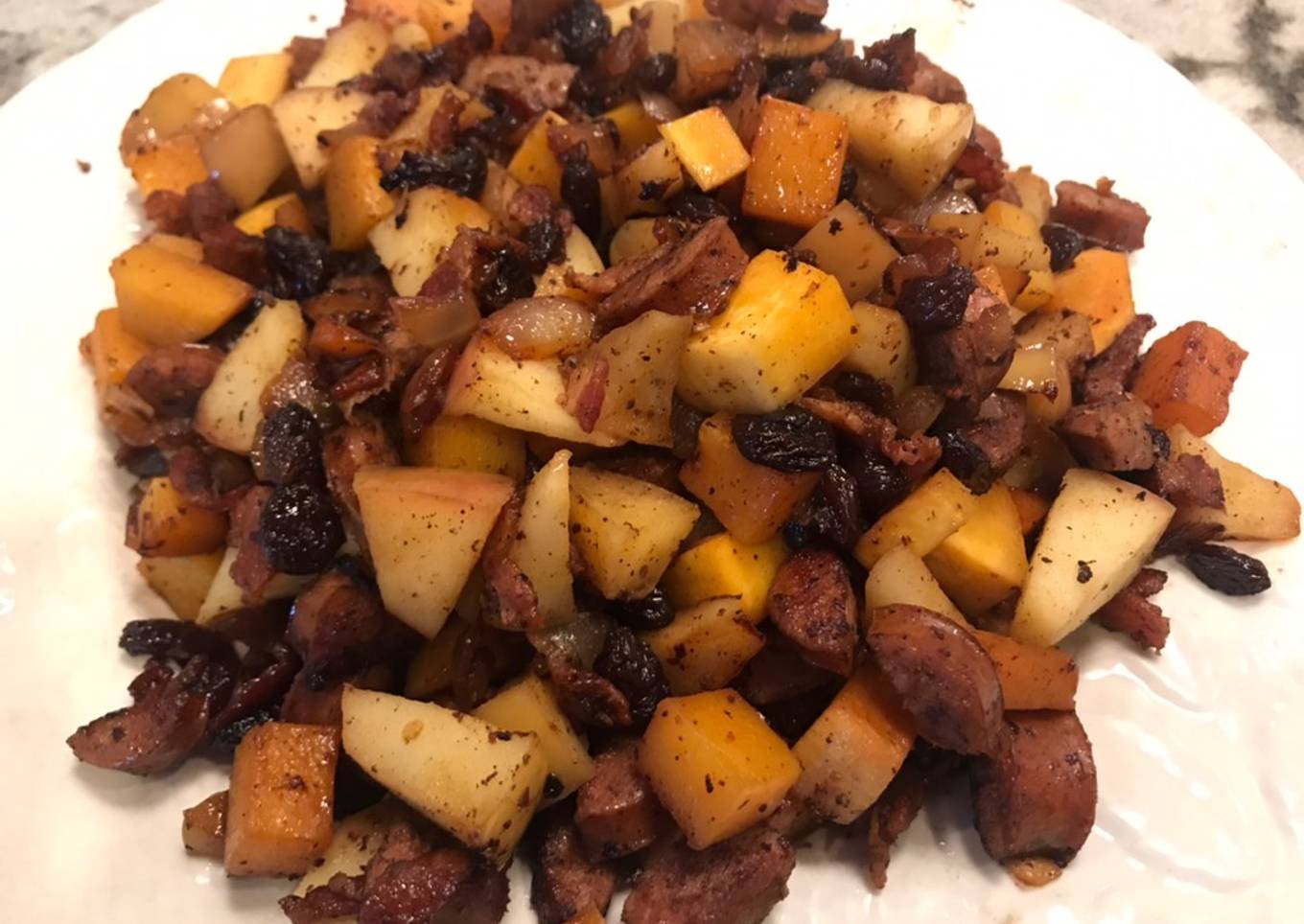 Butternut Squash & Sausage Fry