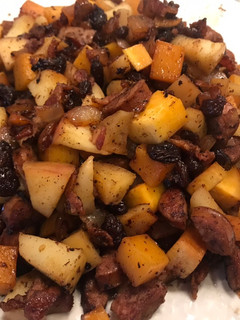 A picture of Butternut Squash & Sausage Fry.