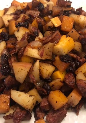 A picture of Butternut Squash & Sausage Fry.