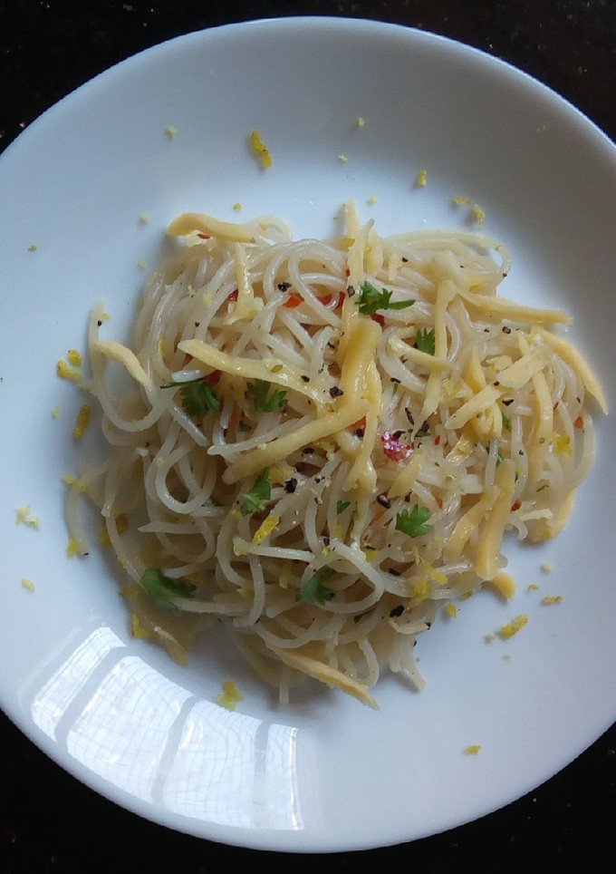 A picture of Spagetti with lemon#4weekChallenge.