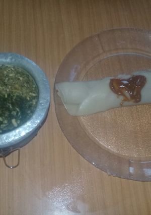 Una foto de Panqueques con dulce de leche