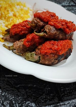 عکسی از دستور کباب فلفلی