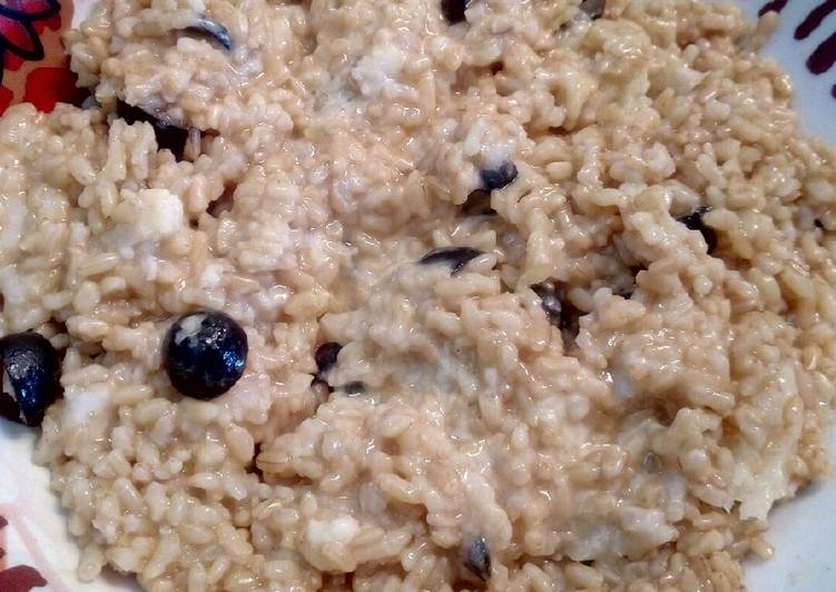 Risotto integrale con olive, cavolfiore e provola dolce