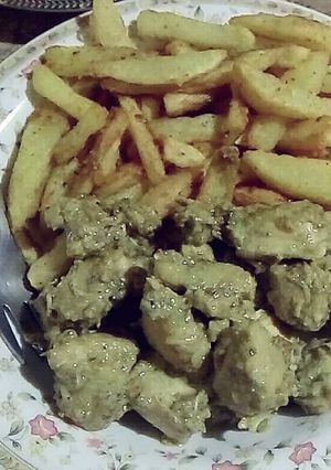 A picture of Chicken Malai Boti.