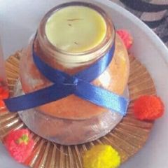 Carrot halwa with rabdi A picture of Carrot halwa with rabdi.