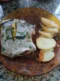 Palometa al horno con papas