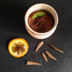 A picture of Garam masala chocolate pudding.