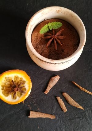 A picture of Garam masala chocolate pudding.