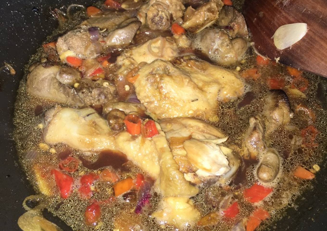 Rica Ayam dan hati ampela pedas