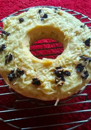 Foto resep 63. Bolu kukus tape topping keju kismis
