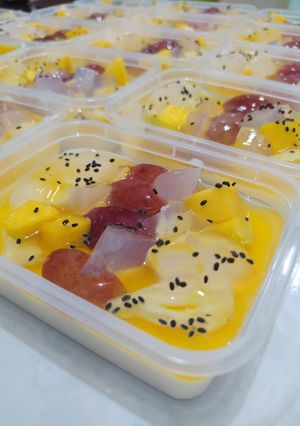 Foto resep Puding Susu Buah
