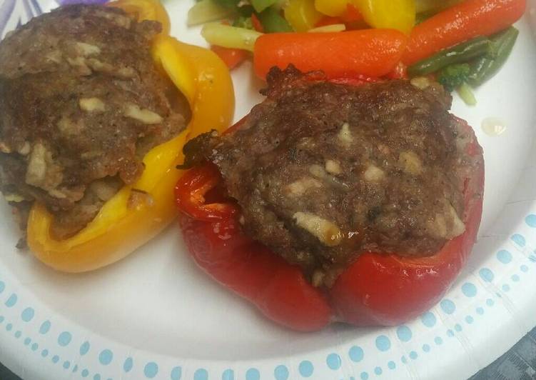 Easiest Way to Make Delicious Stuffed Peppers Sausage, Beef, and Apples