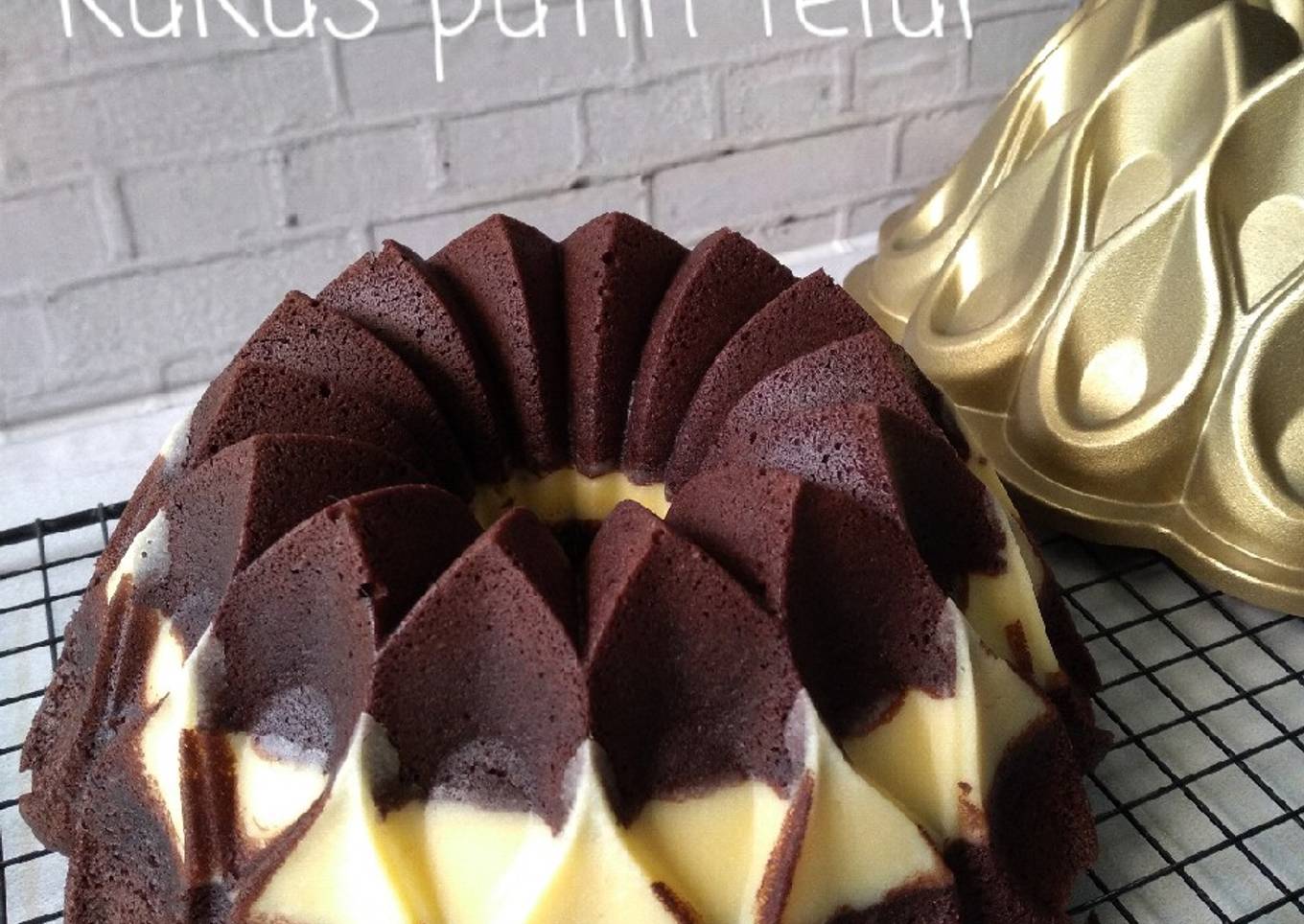 Brownies cream cheese kukus putih telur