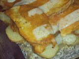 Filetes de pollo rellenos en salsa