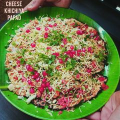 Masala cheese khichiya papad A picture of Masala cheese khichiya papad.