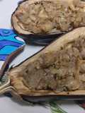 Berenjenas rellenas con piñones
