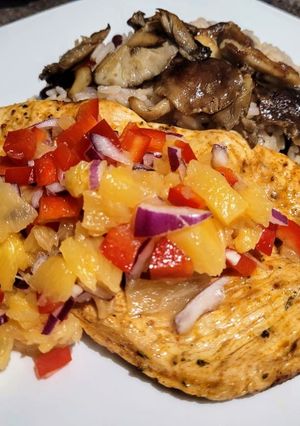 A picture of Cajun Turkey Steaks With Pineapple Salsa.