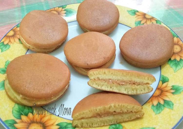 Resep Dorayaki selai kacang, Enak