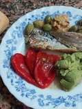 Filete de caballa al grill y compañía