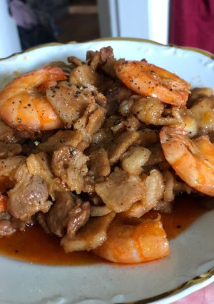 Hình của món Thịt rim tôm.