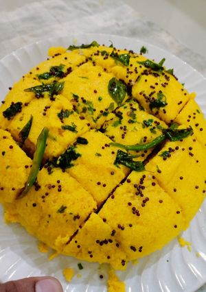 A picture of Ramzan Special Khaman/Dhokla.