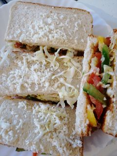A picture of Peri peri veg sandwich.