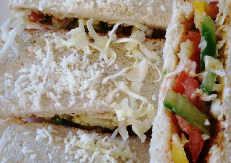 Step-by-Step Guide to Prepare Super Quick Homemade Peri peri veg sandwich