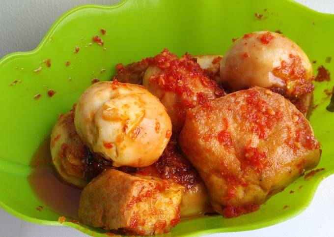Resep: 24. Telor tahu sambal balado paket mudah dan murah Praktis