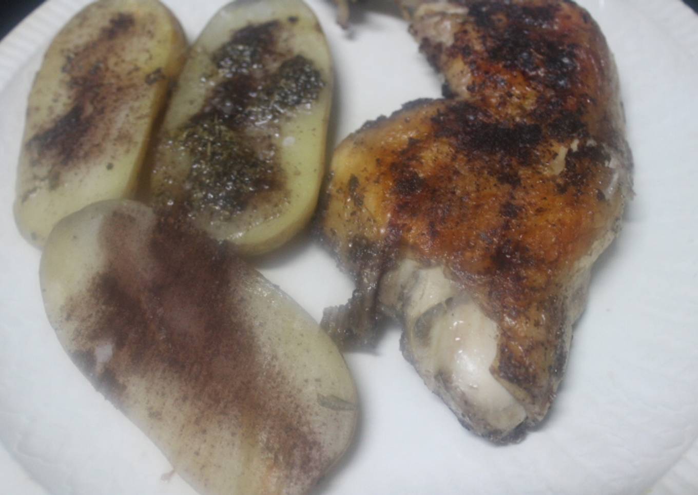 Contramuslos de pollo con patatas al grill doble 2022