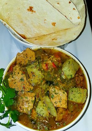 A picture of Mike's Green Chile Pork Stew.