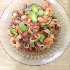 Tumis pedas seafood রেসিপির প্রধান ছবি