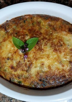 Una foto de "Soufflé" de vegetales y queso! 🧀