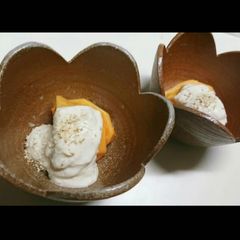 A picture of Persimmon with tofu dressing(Shira-ae).