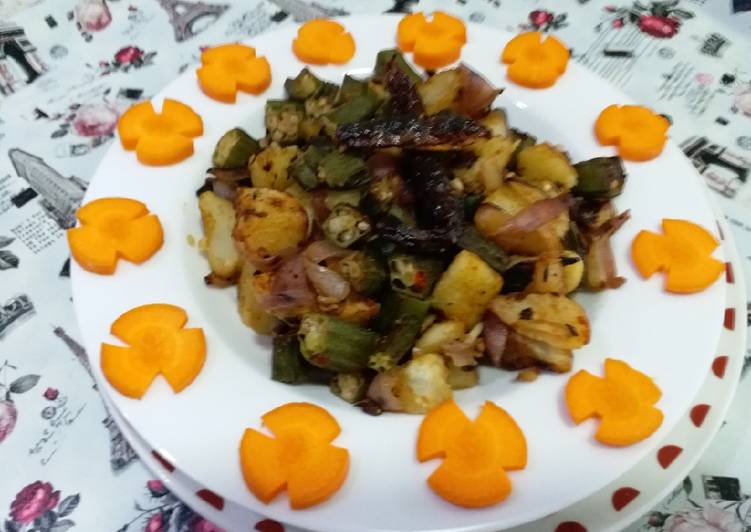 Simple Way to Make Favorite Bhindi aloo ki dry sabzi