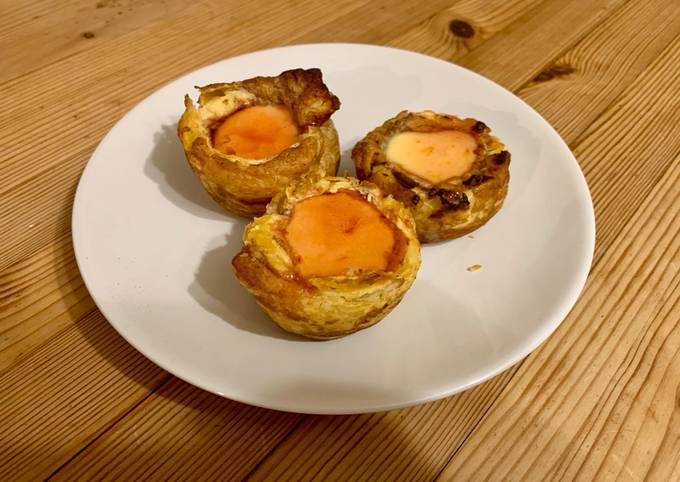 Recipe: Yummy Portuguese custard tarts (natas)with blood orange caramel