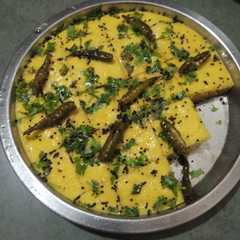 A picture of खमण ढोकला (khaman dhokla recipe in Hindi).