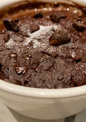 Una foto de Mug cake coulant de chocolate 50 segundos al micro fit