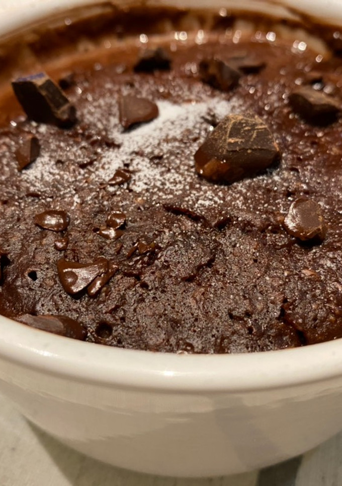 Una foto de Mug cake coulant de chocolate 50 segundos al micro fit