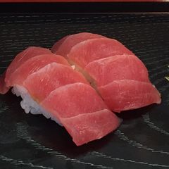 Traditional Tuna Nigiri Sushi A picture of Traditional Tuna Nigiri Sushi.