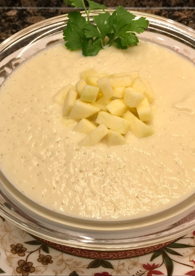 Una foto de Vichyssoise de manzanas