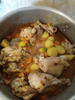 A picture of Chicken Soup with Assorted Veggies.