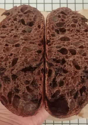 Foto resep Double Chocolate Sourdough Bread (80%)