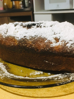 Una foto de Rápido budín de manzanas