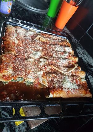 Una foto de Canelones de verdura y ricota
